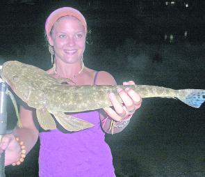 Flathead can be taken in the canals anytime of the year.