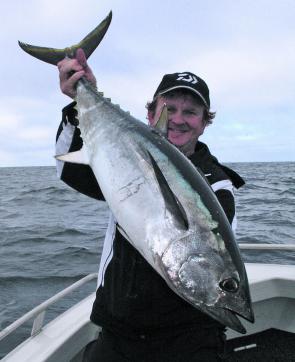 One of those finicky inshore tuna from 45m off Point Fairy.