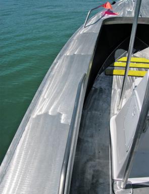 The Waverider 490’s decks featured a stipled finish.