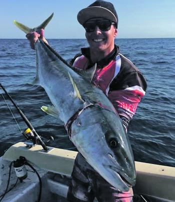 Jimmy Mithell with a whopper 9-Mile kingfish.