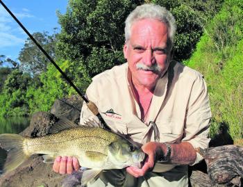 Neil Morrison from Sale with a cracker 46cm wild local bass caught on a Kimikaze spinnerbait. This is a very old bass. It’s long with a huge paddle-tail and not like a stocked fish at all.