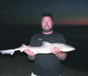 Matt Spasic with a Salt Creek Gummy shark