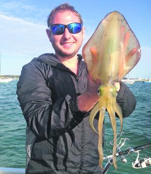 Steve Calvano with a lovely autumn calamari.