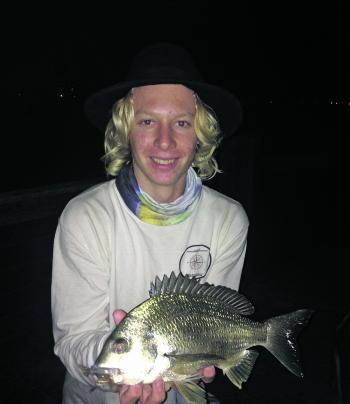 Rheagan Myers got this large bream from the Twin Waters canals, the big bream went 39cm and was released after the photo.
