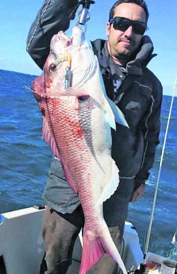 This 95cm snapper is still out there after being released by Chicken Pete.
