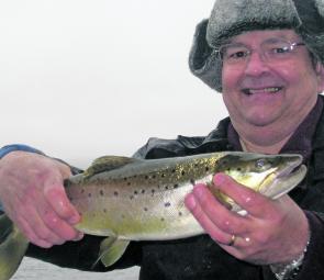 Warren Hicks rugged up for winter fishing.