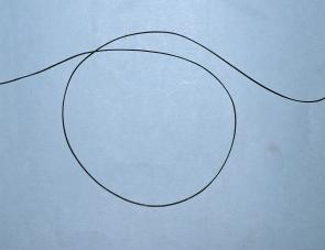 Make a basic loop in your leader material approximately a metre from one end. The larger the loop of leader material the longer the completed dropper loop will be. I generally start with a loop that is around 20cm across. 