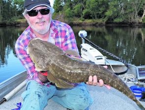 While plenty of fish will be heading upstream to take advantage of increased aquatic life, big female flathead will be heading downstream to breed this month. This 82cm fish was by-catch on an estuary perch outing and took a 3” minnow on a 1/16oz head. On