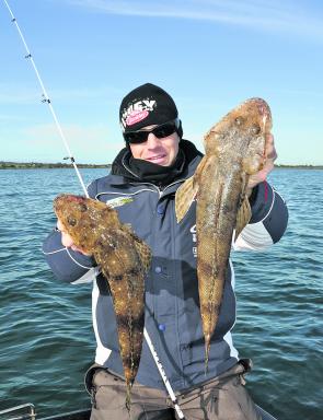 Despite low water temperatures, flathead continue to offer year round options for those fishing on the drift with soft plastics and flesh baits.