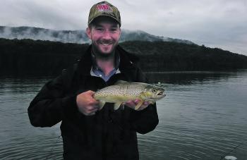 Shane with another cracker trout.