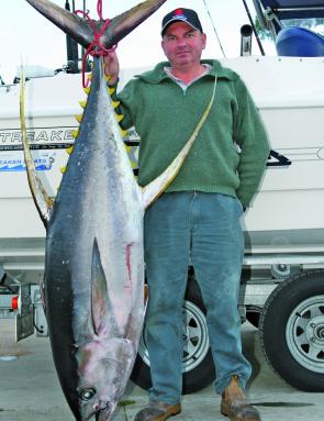 Big yellowfin tuna are around, with fish up to 75kg being landed over Easter.
