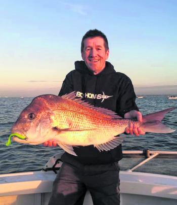 David managed this nice red on Storm So Run soft plastic in deep water off Mordialloc. 
