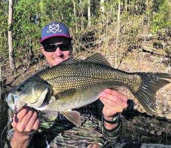 Beat the Christmas crowds and head to Hinze Dam for some quality bass like this specimen.