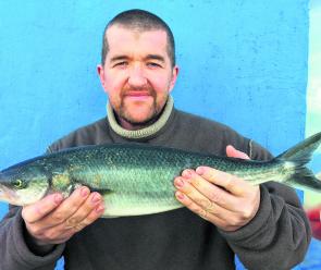 Carl Gustafson is still enjoying the salmon fishing at Gunnamatta back beach. This fished weighed 2.18kg