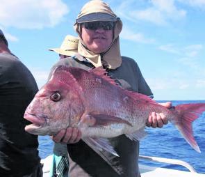 Simon De Groot was pleased with his 6kg snapper caught at Deep Tempest.