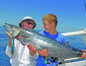 April is generally the best month of the year to chase wahoo. This one was caught from the Tweed Mud Hole.