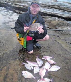 John Halford fishing the wash at one of the many productive areas in Northern Sydney. 