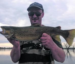 Frank Benvenuto travelled up form Melbourne and landed this ripper Toolondo brown on a Rapala X Rap.
