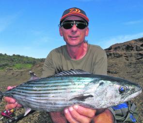 Bonito are more commonly encountered during late Summer and early Autumn from rocks that front reasonably deep water. Lure speed is a real key to catching them.