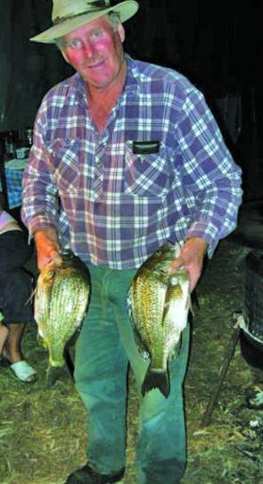 Bill Lynn shows the quality bream that can be caught at Bemm River.