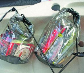 Dry bags are a great way of keeping tackle in easy to reach, easy to see places.