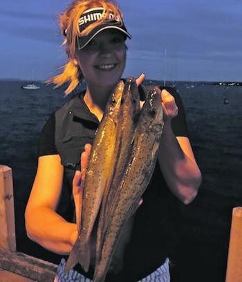 Blairgowrie Marina was the land based whiting spot for Emma.