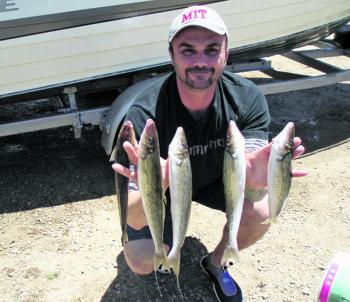 Heath Anderson has his hands full with some sweet Westernport whiting.