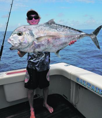 Jake Collete with a classic diamond trevally.
