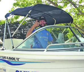 Justin Seabrook of Coburg won the 2013 1st Random Capture Prize and a brand new Quintrex 4.81m FISHABOUT.