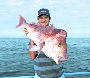 The snapper aren’t restricted to just the inshore reefs. Some great snapper have been caught in deep water like this great fish caught by Brad Arnott.