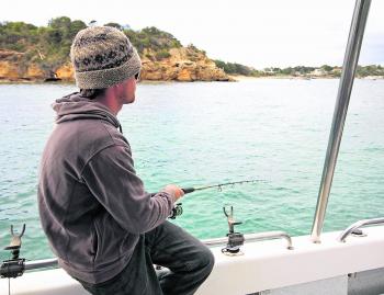 While winter whiting can be finicky feeders, holding the rod in your hand rather than leaving it in the rod holder will be the difference between catching whiting and not. Joe Farr from Joe Farr Fishing Charters  knows th