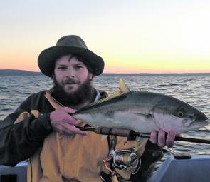 Nathan with a nice kingfish from the Middle Ground.