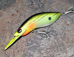 While the shape might be well known, the paintwork on Aaron’s lures is all his own.