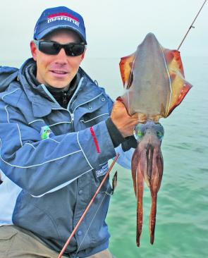Calamari have been persistent along the Bellarine Peninsula. Photo courtesy Brent Hodges.