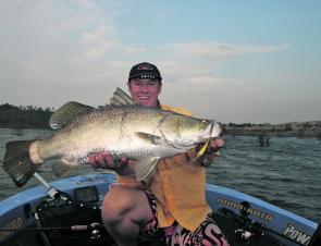 Callide Dam has been producing some decent barra like this one that fell to the new Halco Hamma 85 with the 3m bib.