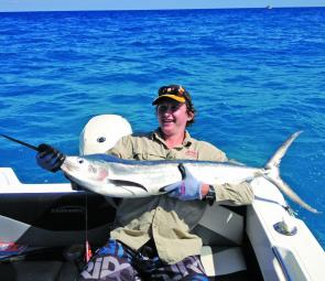 This is the year to catch a billfish. Matt Kerslake with his first black marlin.